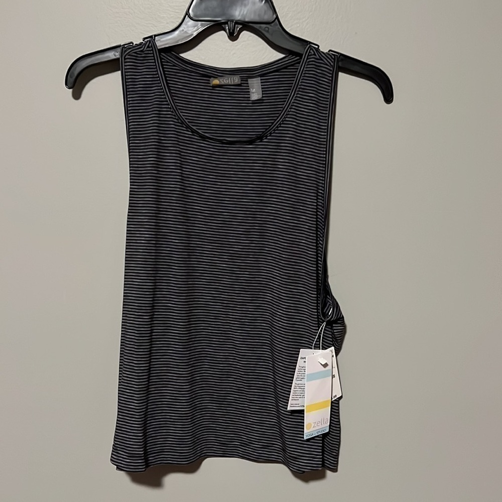Zella  Athletic Top,Athleisure, Medium Charcoal/Black Workout, Gym, NWT - Picture 5 of 5